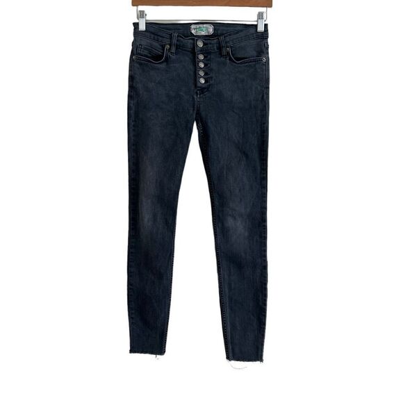 Free People Black Skinny Jeans Size 26 - Picture 1 of 3